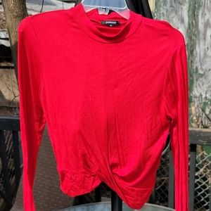 Women's cropped scrunch blouse